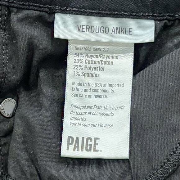 Revolve Paige Size 28 Black Verdugo Ankle Straight Leg Jeans Designer USA - Picture 6 of 7